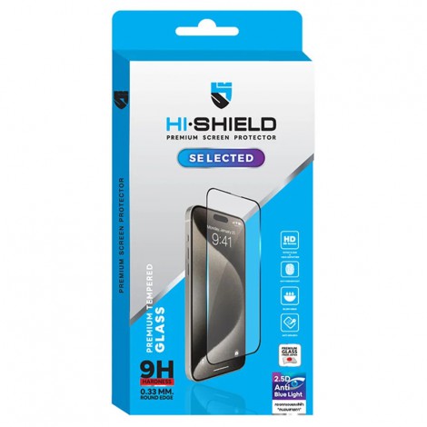 ฟิล์มกระจก HiShield Selected สำหรับ iPhone 18 / Duo / 17 / 17e / 16 / 16e / 15 / 14 / 13 / 12 / 11 / Air / Plus / Pro Max / XS / XR