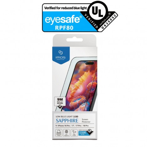 IMOS ฟิล์มกระจก Sapphire สำหรับ iPhone 18 / 17 / 16 / 15 / 14 / Air / Pro / Max