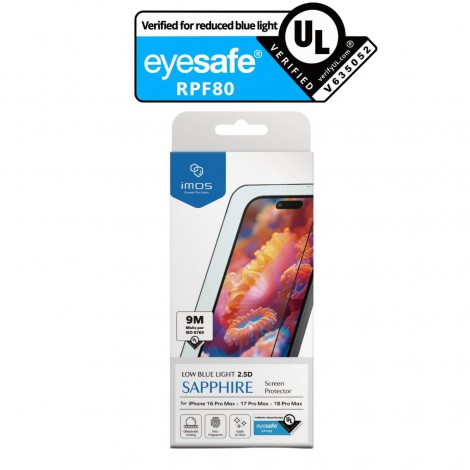 IMOS ฟิล์มกระจก Sapphire สำหรับ iPhone 18 / 17 / 16 / 15 / 14 / Air / Pro / Max