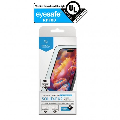 IMOS ฟิล์มกระจก SOLID-EX / SOLID-EX2 สำหรับ iPhone 18 / 17 / 16 / 15 / Air / Pro / Pro Max