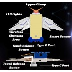 (ชาร์จไว 10 วัตต์) แท่นชาร์จไร้สาย ROBOTIC Mechanical Wing Wireless Charger 