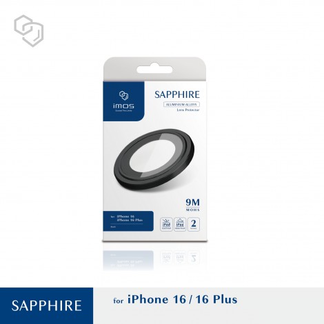 กระจกกันรอย เลนส์กล้อง IMOS Sapphire Lens Protector สำหรับ iPhone 17 / Air / 16e / 16 / 15 / 14 / Plus