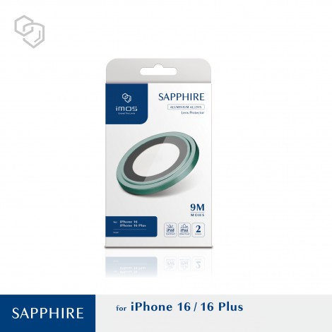 กระจกกันรอย เลนส์กล้อง IMOS Sapphire Lens Protector สำหรับ iPhone 17 / Air / 16e / 16 / 15 / 14 / Plus