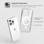 (ลดล้างสต็อค) (แถมฟิล์ม) เคส Power Support Air Jacket [ Hybrid ] with MagSafe Case สำหรับ iPhone 15 / 14 / Plus / Pro / Pro Max