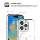 (ลดล้างสต็อค) (แถมฟิล์ม) เคส Power Support Air Jacket [ Hybrid ] with MagSafe Case สำหรับ iPhone 15 / 14 / Plus / Pro / Pro Max