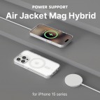 (ลดล้างสต็อค) (แถมฟิล์ม) เคส Power Support Air Jacket [ Hybrid ] with MagSafe Case สำหรับ iPhone 15 / 14 / Plus / Pro / Pro Max