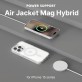 (ลดล้างสต็อค) (แถมฟิล์ม) เคส Power Support Air Jacket [ Hybrid ] with MagSafe Case สำหรับ iPhone 15 / 14 / Plus / Pro / Pro Max