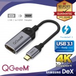 (รับประกัน 1 ปี) QGeem ตัวแปลง USB Type C to HDMI Adapter (4K)