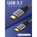 (รับประกัน 1 ปี) QGeem สายชาร์จ และต่อภาพออกจอ PD 3A 60W USB 3.1 Type C to C Cable