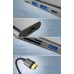 (รับประกัน 1 ปี) QGeem USB Type C 7-in-1 Multifunction Adapter (3 USB 3.0 + HDMI + SD/TF + USB-C PD)