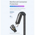สายชาร์จ/ส่งข้อมูล Rock Space R2 USB-C to Lightning Metal Braided PD Fast Charge & Sync Cable