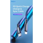สายชาร์จ/ส่งข้อมูล Rock Space R2 USB-C to Lightning Metal Braided PD Fast Charge & Sync Cable