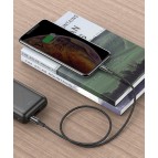 สายชาร์จ/ส่งข้อมูล Rock Space R2 USB-C to Lightning Metal Braided PD Fast Charge & Sync Cable