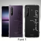 เคสพิมพ์ชื่อ สำหรับ Sony Xperia 1 IV / 10 IV / Pro-I / 5 III / 1 III / 10 III / 1 II / 5 II / 10 II / 1 / 5  (ข้อความแนวนอน)