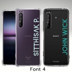 เคสพิมพ์ชื่อ สำหรับ Sony Xperia 1 IV / 10 IV / Pro-I / 5 III / 1 III / 10 III / 1 II / 5 II / 10 II / 1 / 5  (ข้อความแนวนอน)