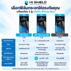 ฟิล์มกระจก HiShield 2.5D สำหรับ iPhone Duo รุ่น HD Clear / 5X Titan Core AR / Privacy