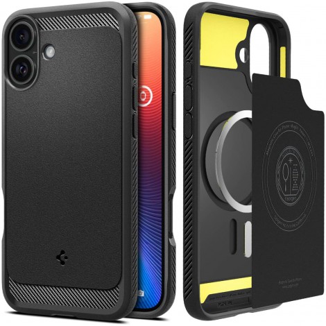 (แถมฟิล์ม) เคส SPIGEN Rugged Armor Magfit สำหรับ iPhone 16 / 16 Plus / 16 Pro / 16 Pro Max