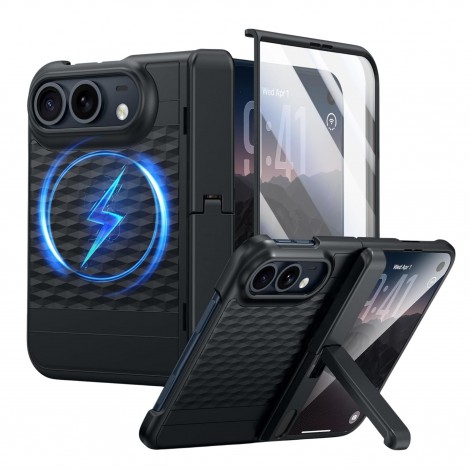 เคส พร้อมฟิล์มกระจก FenixShield Diamond Stand สำหรับ iPhone Duo