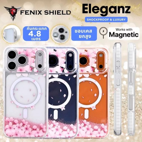 เคส FenixShield Eleganz PINK BLOSSOM สำหรับ iPhone Air / 17 / 16 / 15 / 14 / 13 / Plus / Pro / Max