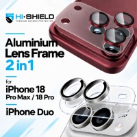 กระจกกันเลนส์กล้อง HIShiled Aluminum Lens Frame 2 in 1 สำหรับ iPhone Duo / 18 Pro / 18 Pro Max