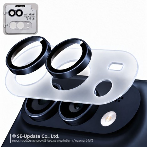 กระจกกันเลนส์กล้อง HIShiled Aluminum Lens Frame 2 in 1 สำหรับ iPhone Duo / 18 Pro / 18 Pro Max