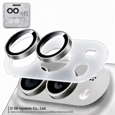 กระจกกันเลนส์กล้อง HIShiled Aluminum Lens Frame 2 in 1 สำหรับ iPhone Duo / 18 Pro / 18 Pro Max
