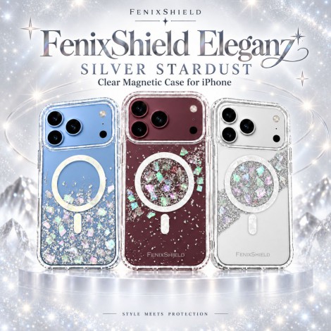 เคส FenixShield Eleganz SILVER STARDUST สำหรับ iPhone Air / 18 / 17 / 16 / 15 / Plus / Pro / Max