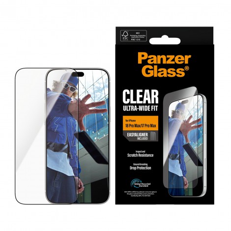 ฟิล์มกันรอย PanzerGlass สำหรับ iPhone Duo / 18 / 17 / 16 / 15 / Air / Plus / Pro / Pro Max