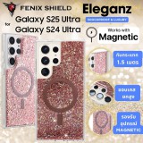 เคส FenixShield Eleganz RUBY SPARKLE MagSafe สำหรับ Samsung Galaxy S25 Ultra / S24 Ultra