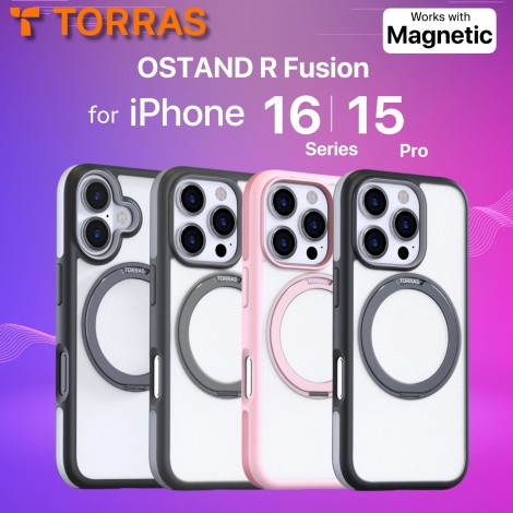 (ลดล้างสต็อค) เคส TORRAS OStand R Fusion สำหรับ iPhone 16 Pro Max / 16 Pro / 16 Plus / 15 Pro (ลดล้างสต็อค) เคส TORRAS OStand R Fusion สำหรับ iPhone 16 Pro Max / 16 Pro / 16 Plus / 15 Pro