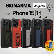 (แถมฟิล์ม) เคส SKINARMA  [ Shingoki | Spunk | Slate ] Grip Stand Case สำหรับ iPhone 15 / 14 / Plus /  Pro / Pro Max
