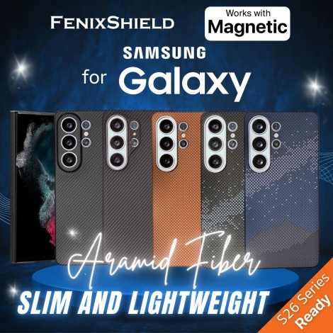 เคส FenixShield Aramid Ultra Slim สำหรับ Samsung Galaxy S26 / S25 / S24 / S23 / Plus / Ultra