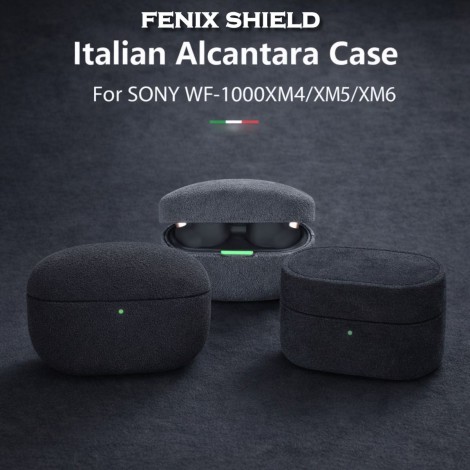 เคส FenixShield Alcantara Leather Cover Case สำหรับ SONY WF-1000XM6 / WF-1000XM5 / WF-1000XM4 เคส FenixShield Alcantara Leather Cover Case สำหรับ SONY WF-1000XM6 / WF-1000XM5 / WF-1000XM4