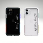 แผ่นพลาสติกกันรอย พิมพ์ชื่อ - ข้อความ (แนวนอน) สำหรับเคส Telephant NMDer Bumper iPhone 12 / 11 / Pro / Pro Max