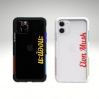 แผ่นพลาสติกกันรอย พิมพ์ชื่อ - ข้อความ (แนวนอน) สำหรับเคส Telephant NMDer Bumper iPhone 12 / 11 / Pro / Pro Max