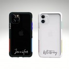 แผ่นพลาสติกกันรอย พิมพ์ชื่อ - ข้อความ (แนวคั้ง) สำหรับเคส Telephant NMDer Bumper iPhone 12 / 11 / Pro / Pro Max