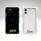 แผ่นพลาสติกกันรอย พิมพ์ชื่อ - ข้อความ (แนวคั้ง) สำหรับเคส Telephant NMDer Bumper iPhone 12 / 11 / Pro / Pro Max