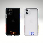 แผ่นพลาสติกกันรอย พิมพ์ชื่อ - ข้อความ (แนวคั้ง) สำหรับเคส Telephant NMDer Bumper iPhone 12 / 11 / Pro / Pro Max