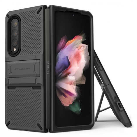 (แถมฟิล์มกันรอย) เคส VRS Quick Stand Pro สำหรับ Samsung Galaxy Z Fold 3