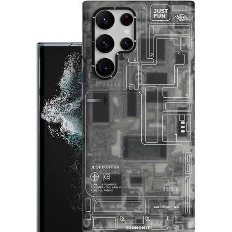 (แถมฟิล์ม) เคส ของแท้ Youngkit Futuristic Circuit สำหรับ Galaxy S25 / S24 / S23 / S22 / Plus / Ultra