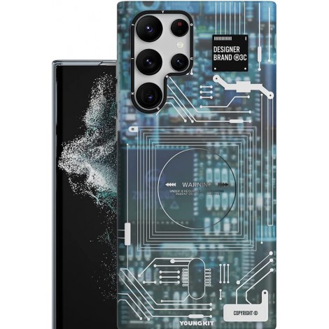 (แถมฟิล์ม) เคส ของแท้ Youngkit Futuristic Circuit สำหรับ Galaxy S25 / S24 / S23 / S22 / Plus / Ultra
