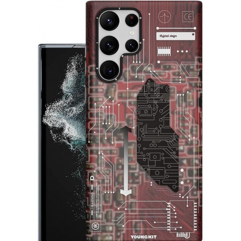 (แถมฟิล์ม) เคส ของแท้ Youngkit Futuristic Circuit สำหรับ Galaxy S25 / S24 / S23 / S22 / Plus / Ultra