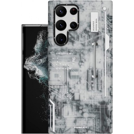 (แถมฟิล์ม) เคส ของแท้ Youngkit Futuristic Circuit สำหรับ Galaxy S25 / S24 / S23 / S22 / Plus / Ultra
