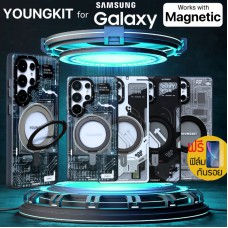 (แถมฟิล์ม) เคส ของแท้ Youngkit Futuristic Circuit สำหรับ Galaxy S25 / S24 / S23 / S22 / Plus / Ultra