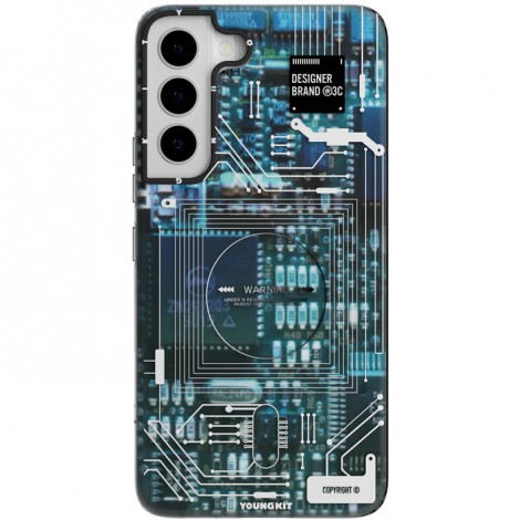 (แถมฟิล์ม) เคส ของแท้ Youngkit Futuristic Circuit สำหรับ Galaxy S25 / S24 / S23 / S22 / Plus / Ultra