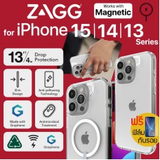 (แถมฟิล์ม) เคส ZAGG GEAR4 Crystal Palace / Snap / Santa Cruz สำหรับ iPhone 15 / 14 / 13 / Plus / Pro / Pro Max