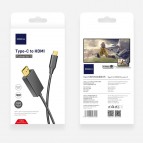 (มีรับประกัน) ROCK สายแปลง USB Type C to HDMI Cable (4K)