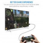 (มีรับประกัน) ROCK สายแปลง USB Type C to HDMI Cable (4K)