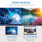 (มีรับประกัน) ROCK สายแปลง USB Type C to HDMI Cable (4K)