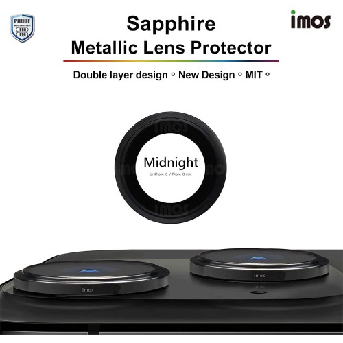 กระจกกันรอย เลนส์กล้อง IMOS Sapphire Lens Protector สำหรับ iPhone 13 / 13 Pro / 13 Pro Max